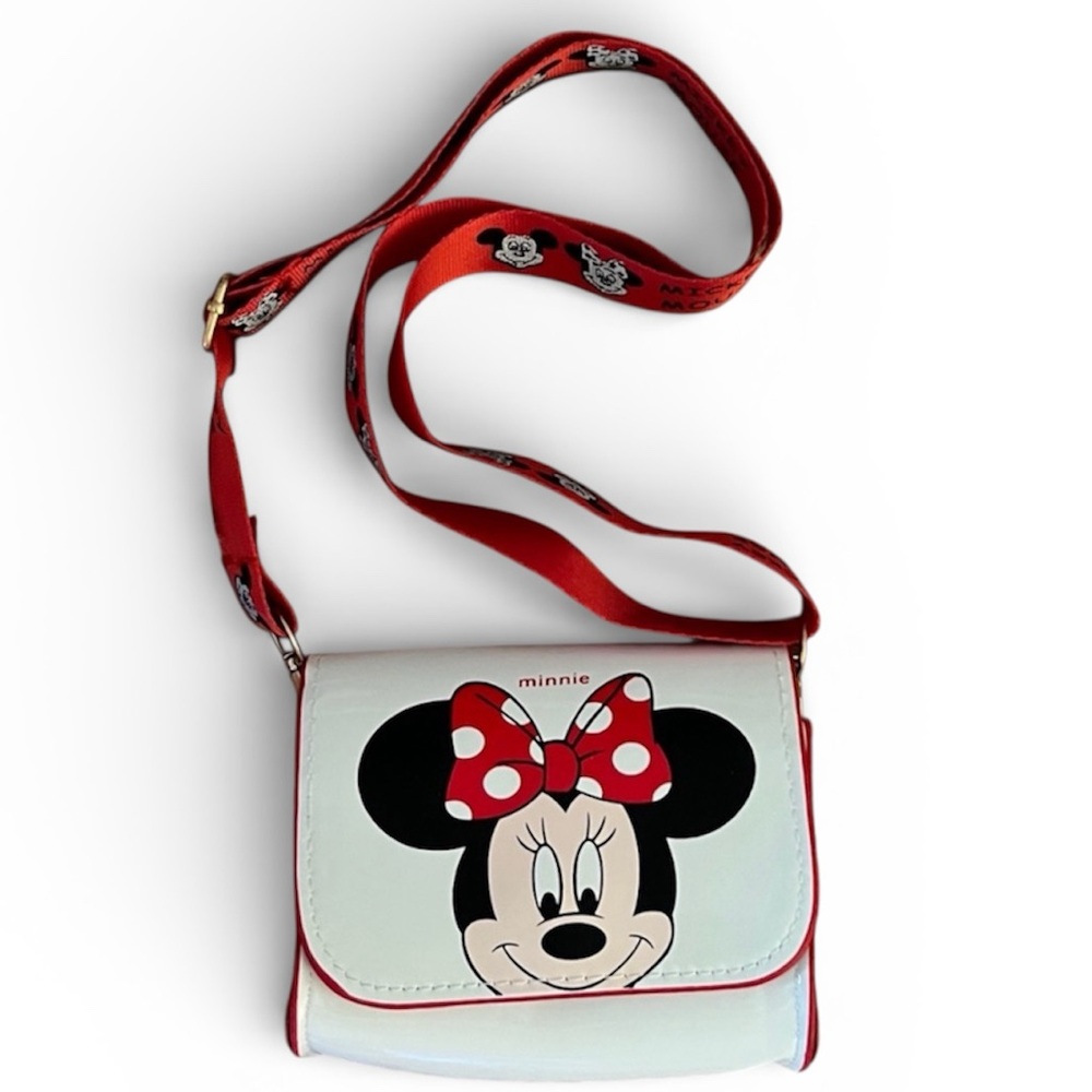 NEW Kids Minnie Crossbody Bag with Strap & Keychain - Picture 2 of 4